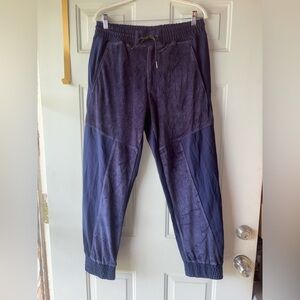 AlphaStyle navy velvet accent joggers size M